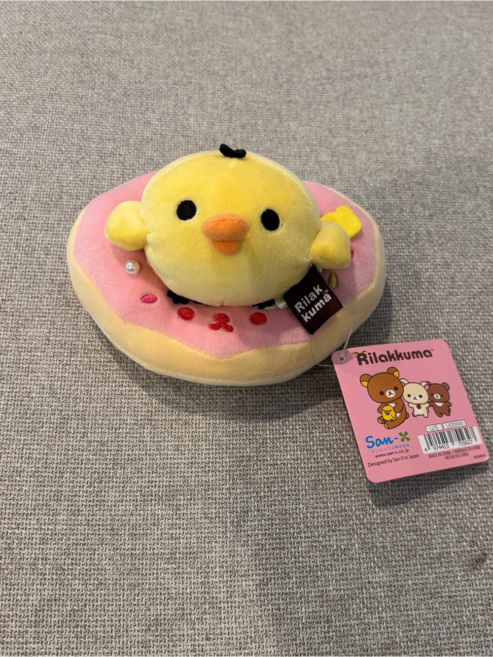 San-X Rilakkuma Kiiroitori in Donut Mochi Plush